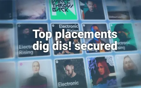 Top-Platzierungen für Apple Music Artists gesichert! Viele Playlists mit elektronischer Musik und Porträts von Künstlern.