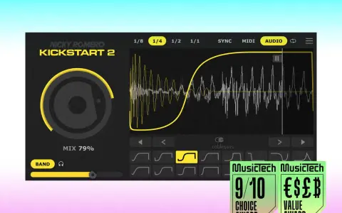 Nicky Romero Kickstart 2: ein Musikproduktions-Tool mit Wellenform-Anzeige und Auszeichnungen.
