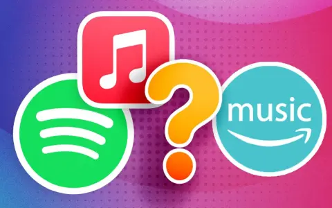 Spotify, Apple Music, Amazon Music: Welcher ist der beste Spotify Ersatz? Ein Fragezeichen symbolisiert die Entscheidung.