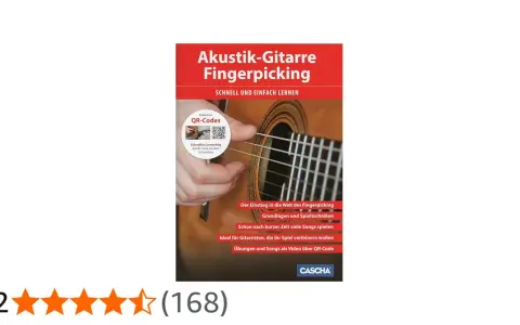 Buchcover: Akustik-Gitarre Fingerpicking. Eine Hand zupft die Saiten. Ideal für Gitarristen, die ihr Spiel verfeinern wollen.