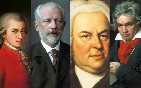 Mozart, Tschaikowsky, Bach und Beethoven – Meister der **most famous classical music**.