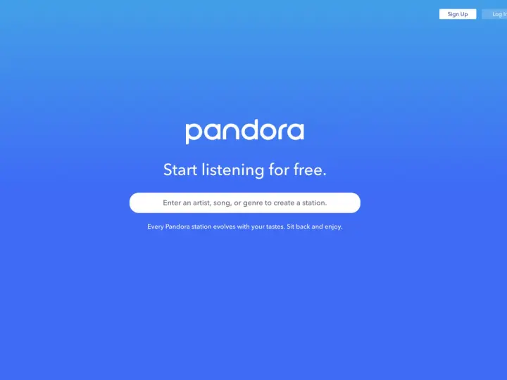 Pandora Streaming: Starten Sie kostenlos mit Musik. Geben Sie einen Künstler, Song oder Genre ein, um Ihre personalisierte Station zu erstellen.