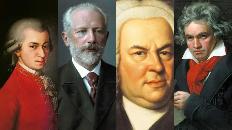 Mozart, Tschaikowsky, Bach und Beethoven – Meister der **most famous classical music**.
